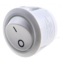 White SPST Rocker Switch, On-Off, 16 A @ 250 V ac 20.2mm