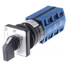 3 positions 60° Rotary Switch, 500 V ac, 10 A, Rotary Knob