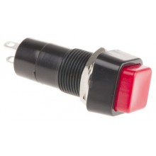 Push Button Switch, 12mm, SPST, Panel Mount, Momentary
